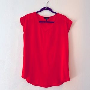 Express women’s blouse/tunic red size medium
